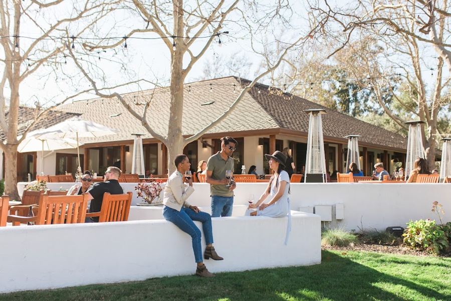 Wente Vineyards paint & sip terrace in Livermore