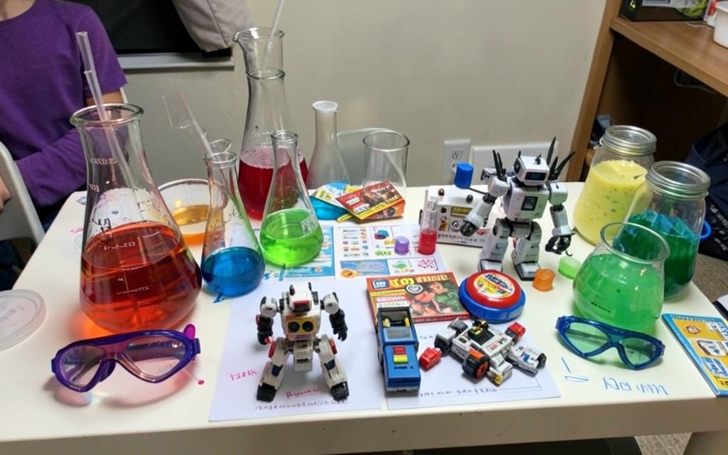 STEM & Science Party birthday party setup ideas
